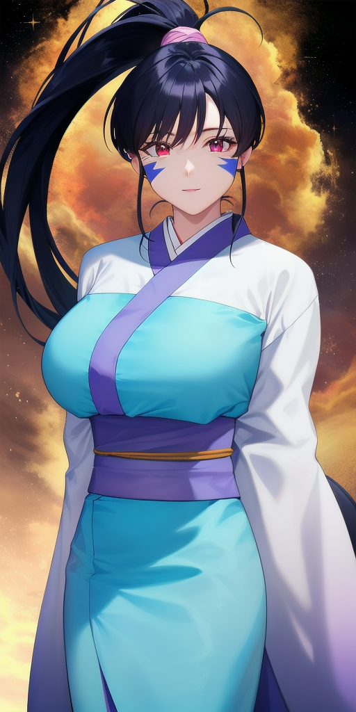 11930-1650192778-_lora_AchikaV5_0.7_ masaki_achika_high_ponytail, huge_breasts, standing, solo, arms_behind_back, starry_sky, facial_mark_red_eye.png